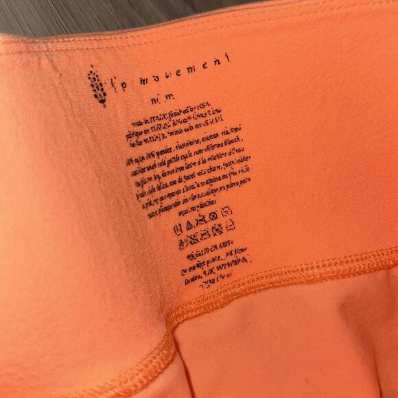 Free people movement leggings self hem ecology neon orange size medium - Picture 5 of 8
